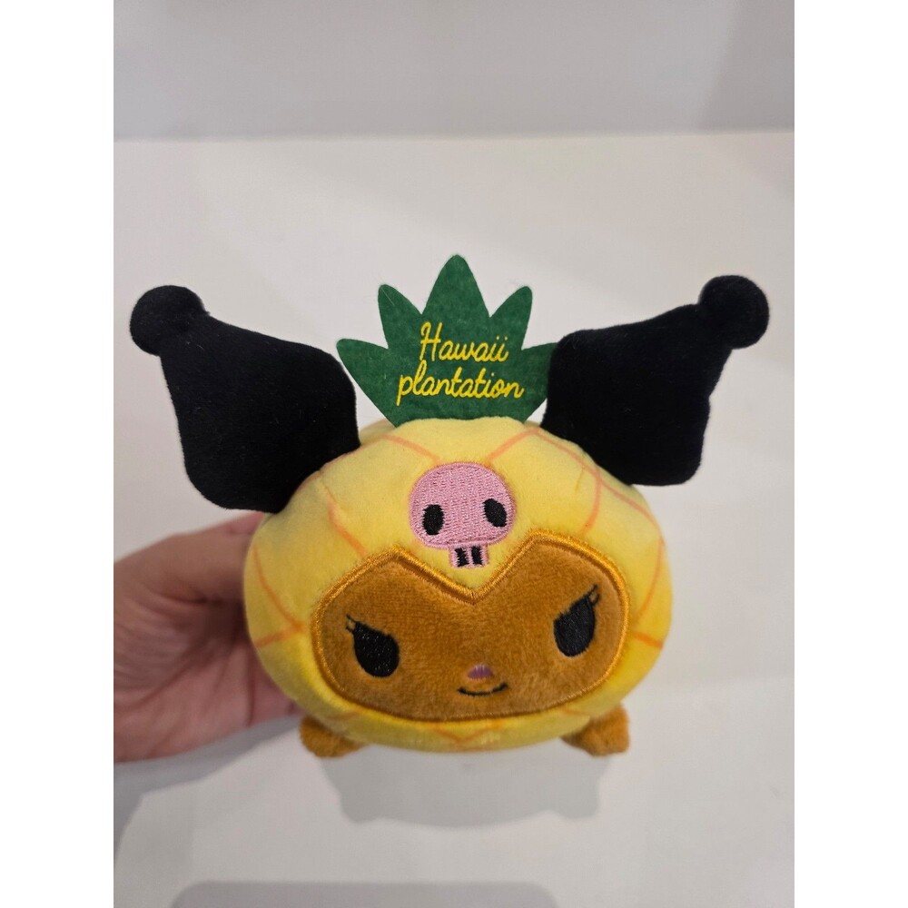 Sanrio Kuromi Dole Plantation Pineapple Tsum Tsum Plush Hawaii Aloha Hello Kitty